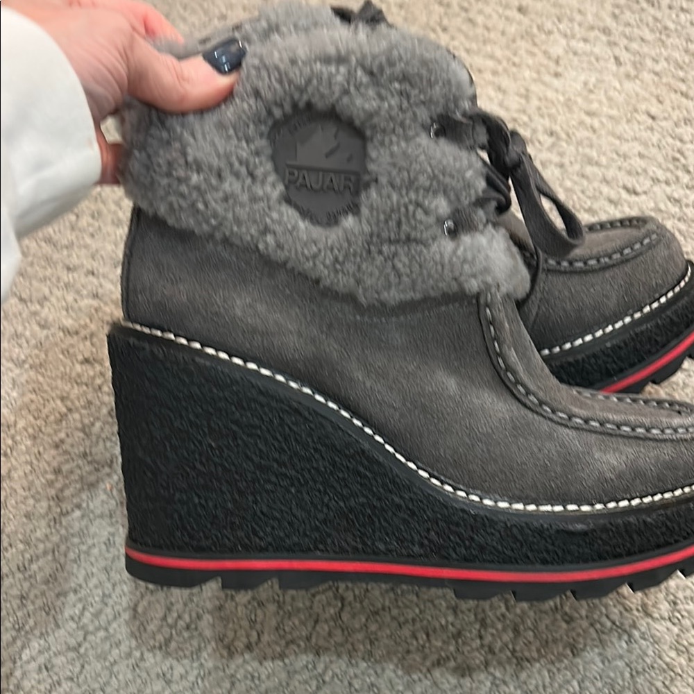 Pajar Women's Gray Wedge Boots